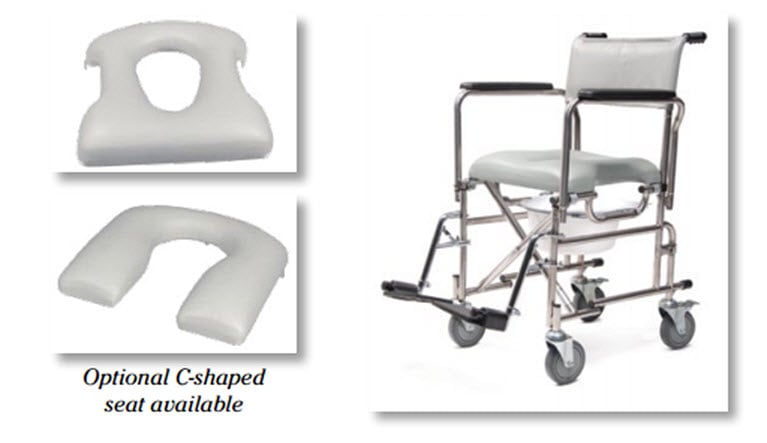 The E&J™ Folding Rehab Shower Commode 