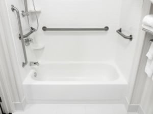 Graham-Field's heavy duty steel grab bars have rust resistant finishes, and are available in chrome plated, brushed nickel, or white enamel finish.