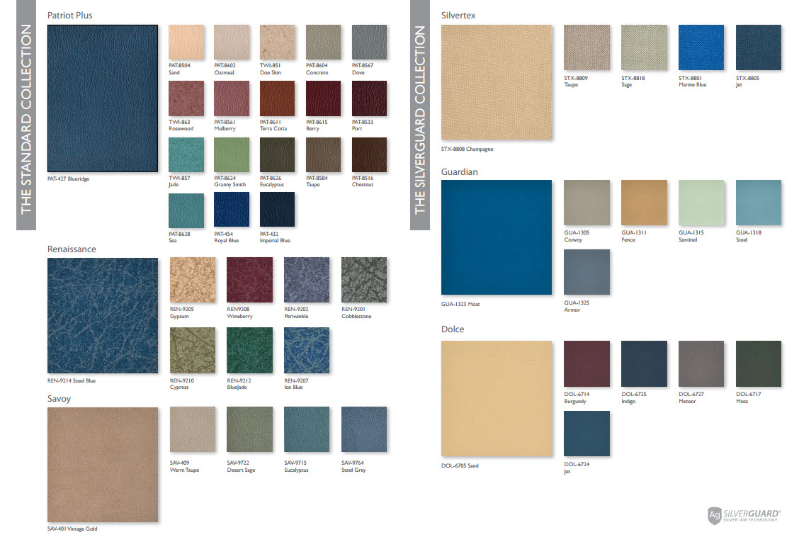 lumex clinical care seating swatch