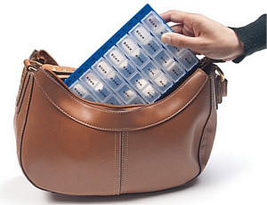 pill organizer lumex graham field purse