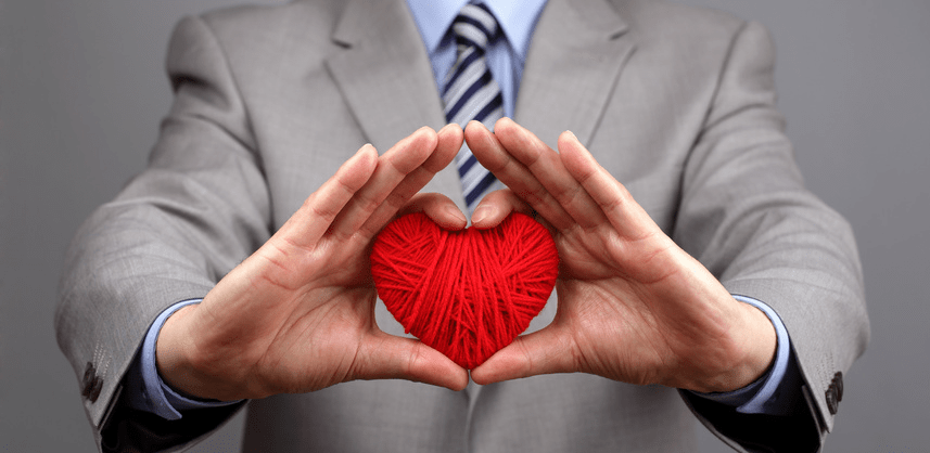 man suit heart