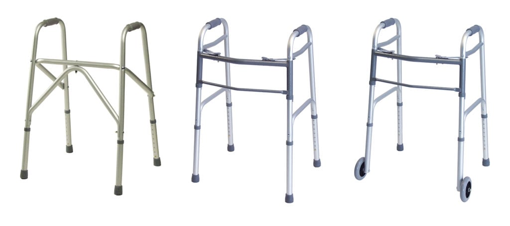 Rigid Walker, Folding Walker, Folding Walker with Wheels