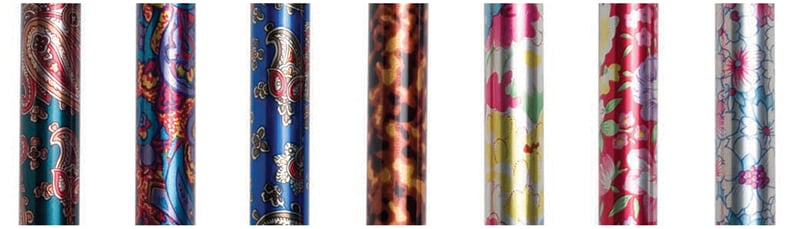 Graham-Field canes come in a variety of fashionable colors.