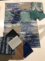 swatches with a blue theme