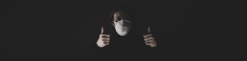 woman wearing mask