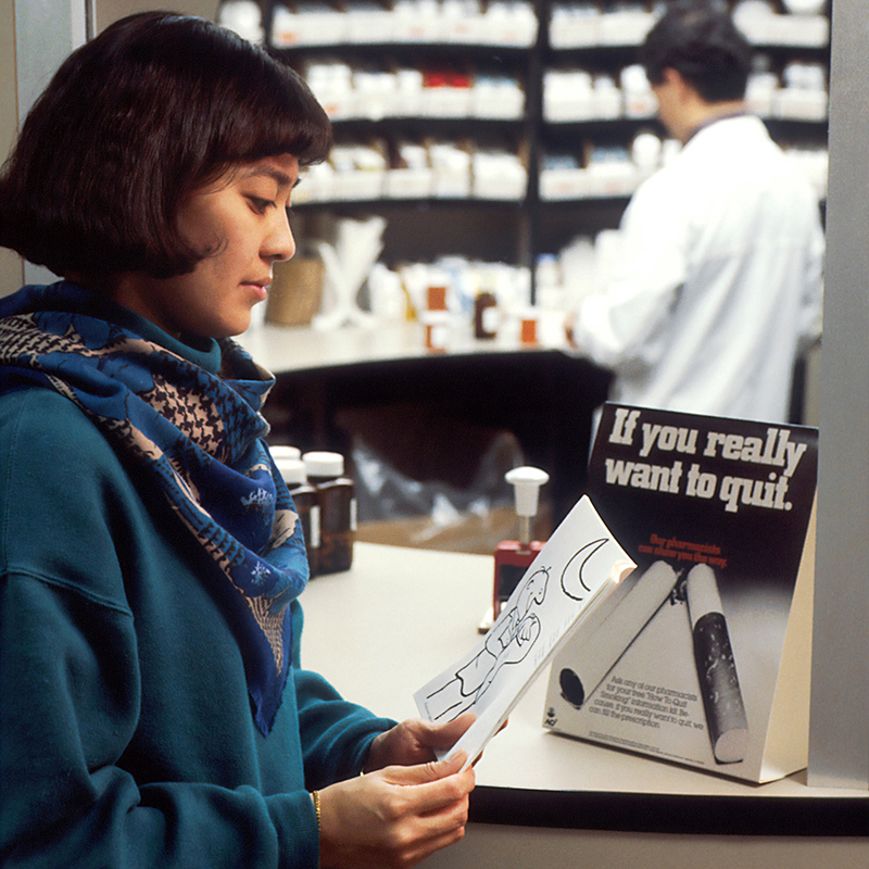 woman reading about cancer