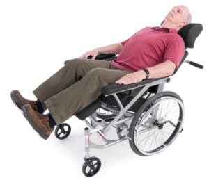 PureTilt patented Tilt-in-Space Wheelchair - in use