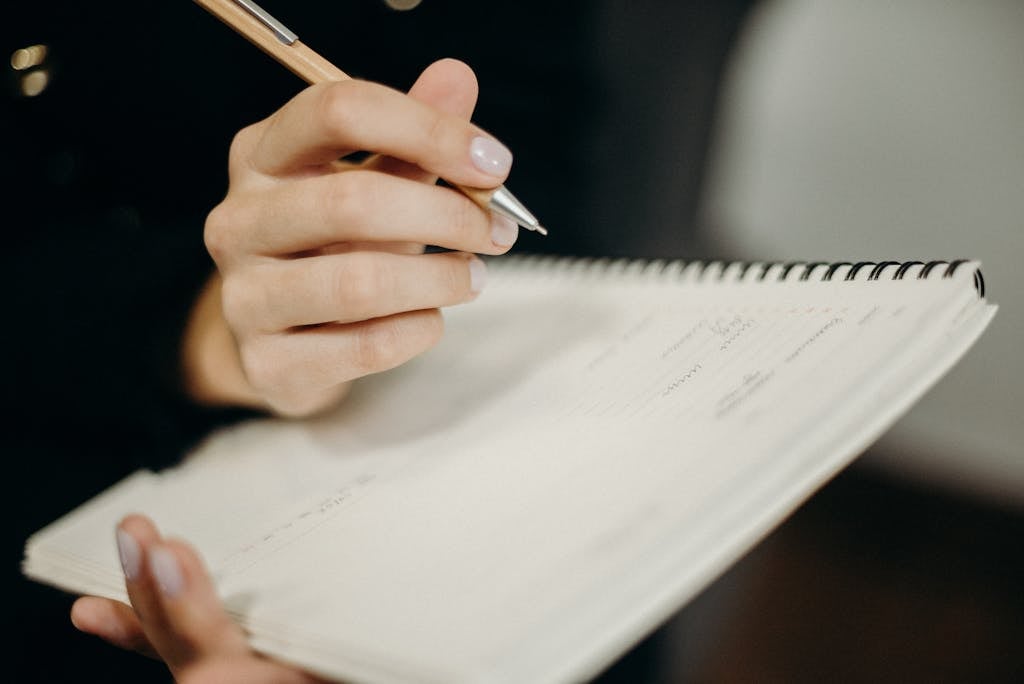 Making notes of your blood pressure results
